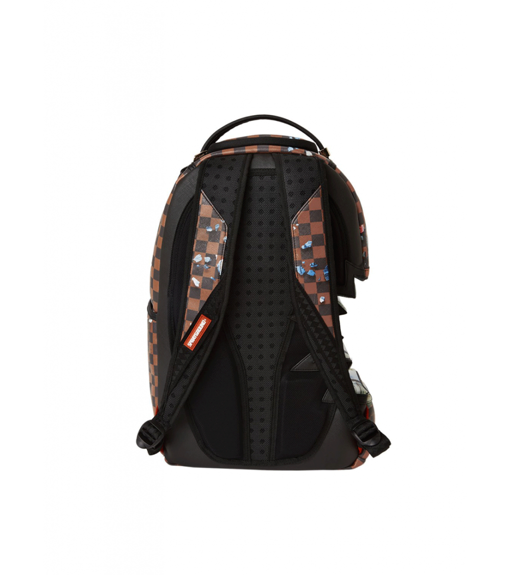 Backpack Sprayground Shark Bite Explosion Brown Unisex