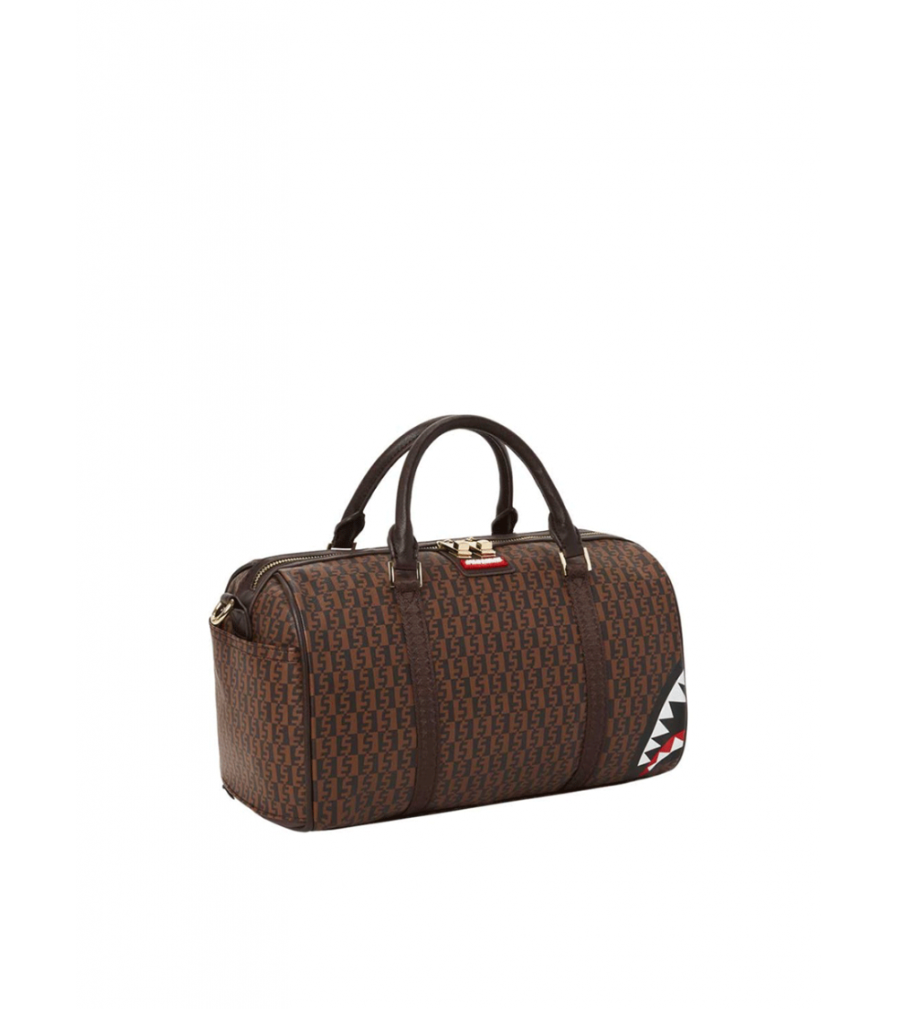 Mini Duffle Bag Sprayground Money Checkered Brown Women