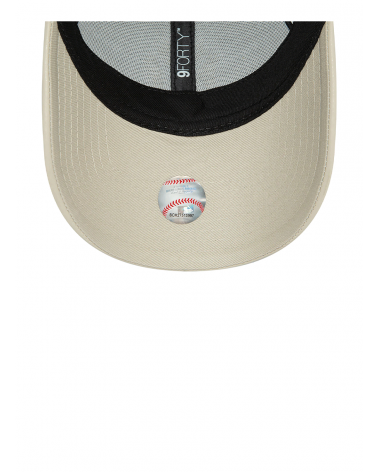 Hat 9FORTY New York Yankees Women's faux leather beige