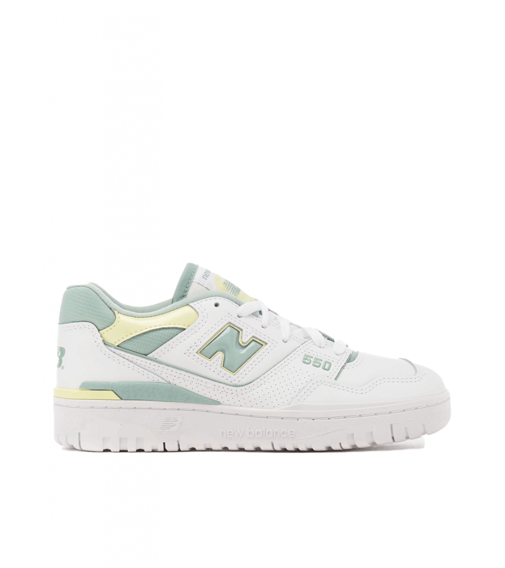 Scarpe new balance bb550 bianco verde donna